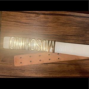 Cream Moschino Belt